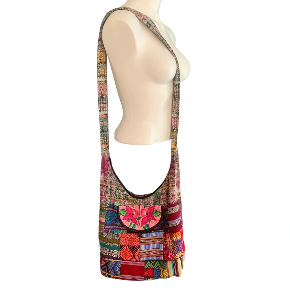 Bohemian Patchwork Embroidered Multicolored Large Hippie Boho Bag